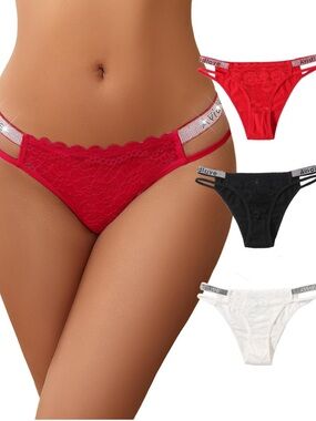 Avidlove Underwear Cotton Briefs Sexy Floral Lace Hipster Panties Cheeky- XXL